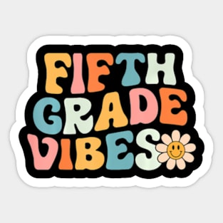 Fifth Grade  5th Grade Team Retro 1st Day of School Sticker